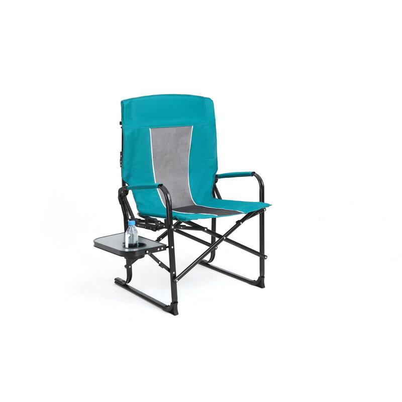 Camping Directors Chair, Heavy Duty,Oversized Portable Folding Chair With Side Table,Pocket For Beach
