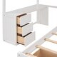 preview thumbnail 14 of 34, Full over Twin Bunk Bed with Desk, Drawers and Shelves,Multifunctional Loft Bed with Storage