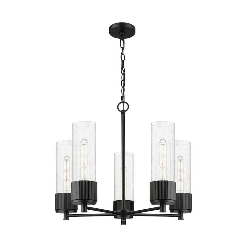 Innovations Lighting Bolivar - 5 Light 12" Chain Hung Chandelier. - Seedy/Matte Black