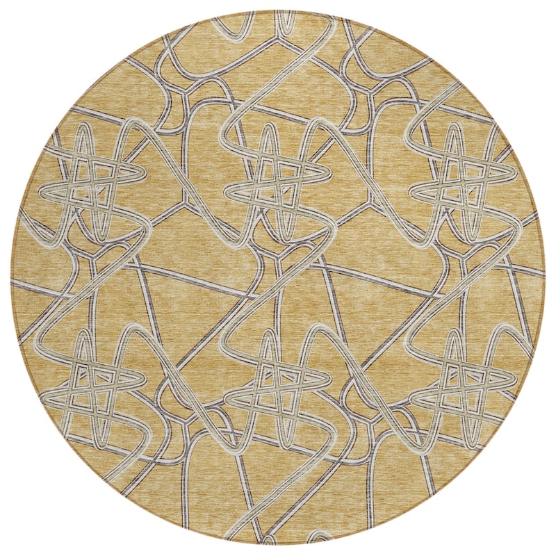 HomeRoots Geometric Contemporary Rectangle Outdoor Rug