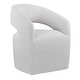 preview thumbnail 16 of 124, Spruce & Spring Joey Modern Barrel Dining Chair with Caster Wheels & Open Back Fully Assembled Single - White-Fabric