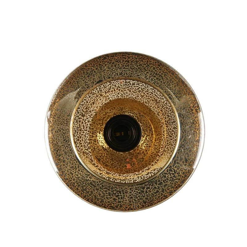 Gold Finish Table Lamp with Mercury Glass Shade Included LED Bulb