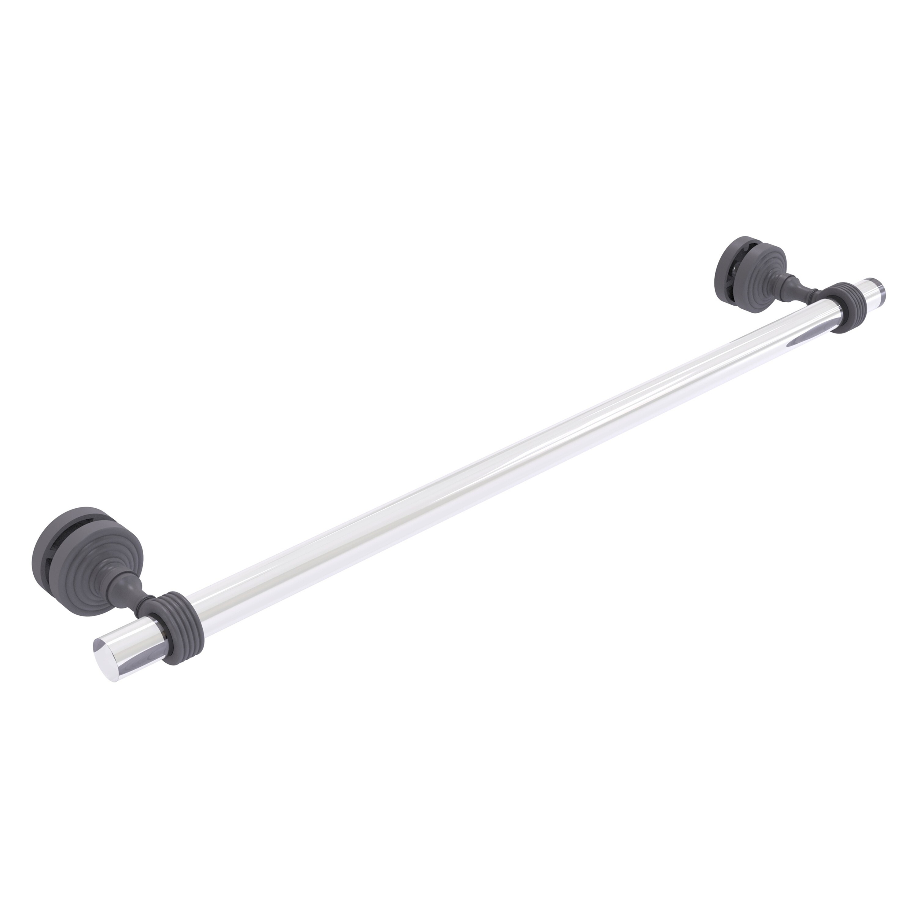 Allied Brass Pacific Grove Collection 18 Inch Shower Door Towel Bar with Grooved Accents