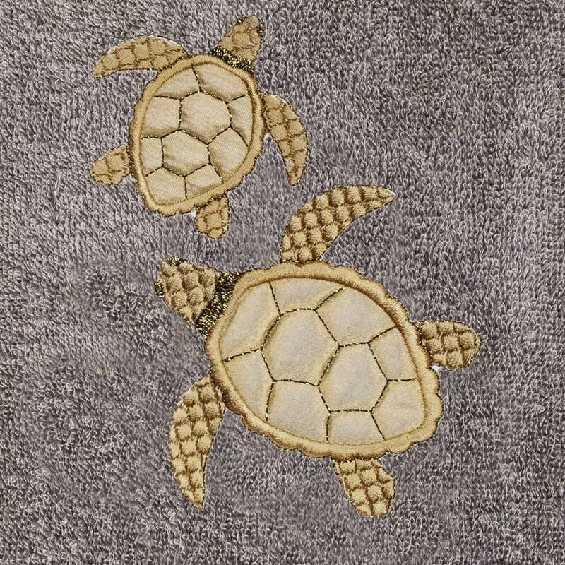 Authentic Hotel and Spa Turkish Cotton Tortuga 3PC Embellished Towel Set