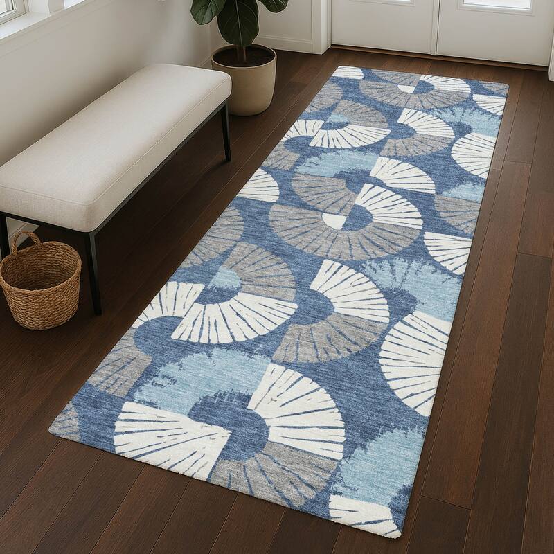 Machine Washable Indoor/ Outdoor Modern Jay Chantille Rug