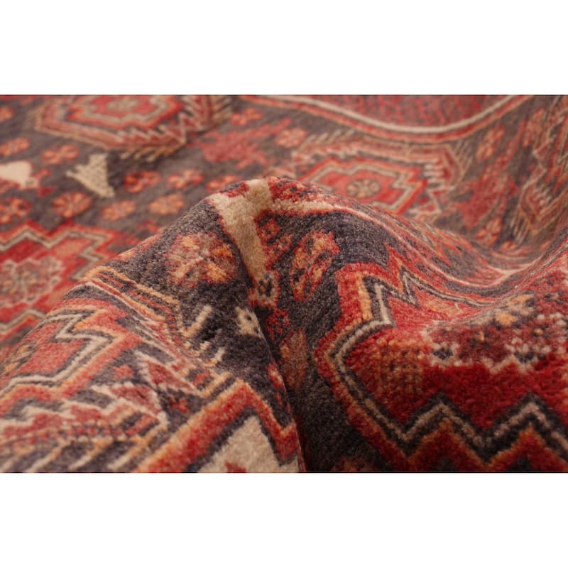 ECARPETGALLERY Hand-knotted Royal Baluch Black, Red Wool Rug - 3'3 x 6'1