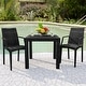 preview thumbnail 9 of 7, Mace Modern Outdoor Arm Chair (Set of 2) - Woven Stackable All-Weather Chairs for Patio, Garden & Café - Indoor/Outdoor