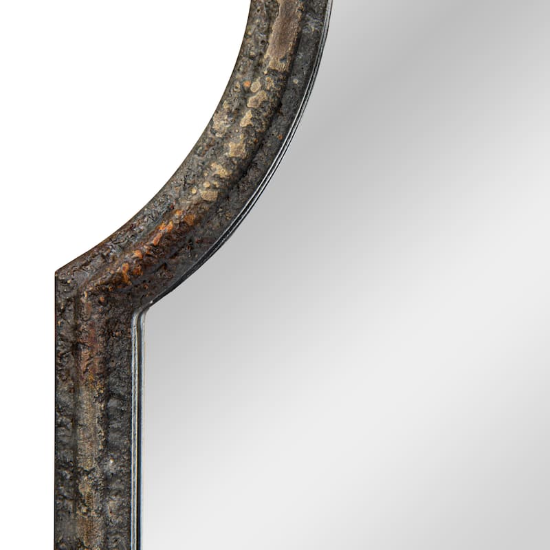 Arched Metal Framed Wall Mirror