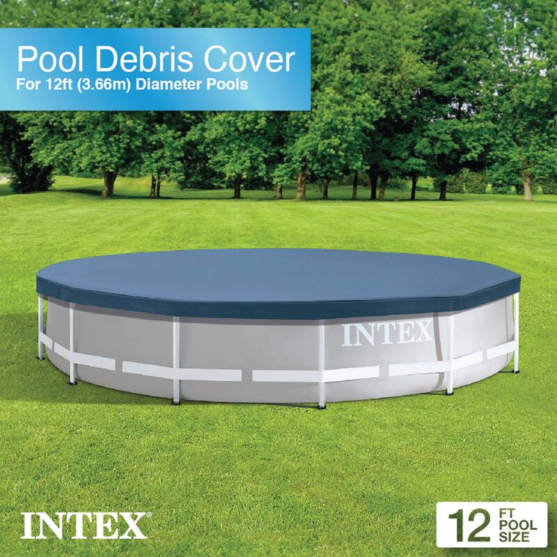 INTEX 12' x 30" Metal Frame Above Ground Pool, Filter, Cover, & Maintenance Kit