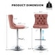 preview thumbnail 6 of 125, Velvet Upholstered Nailheads Tufted Swivel Bar Stools (Set of 6)