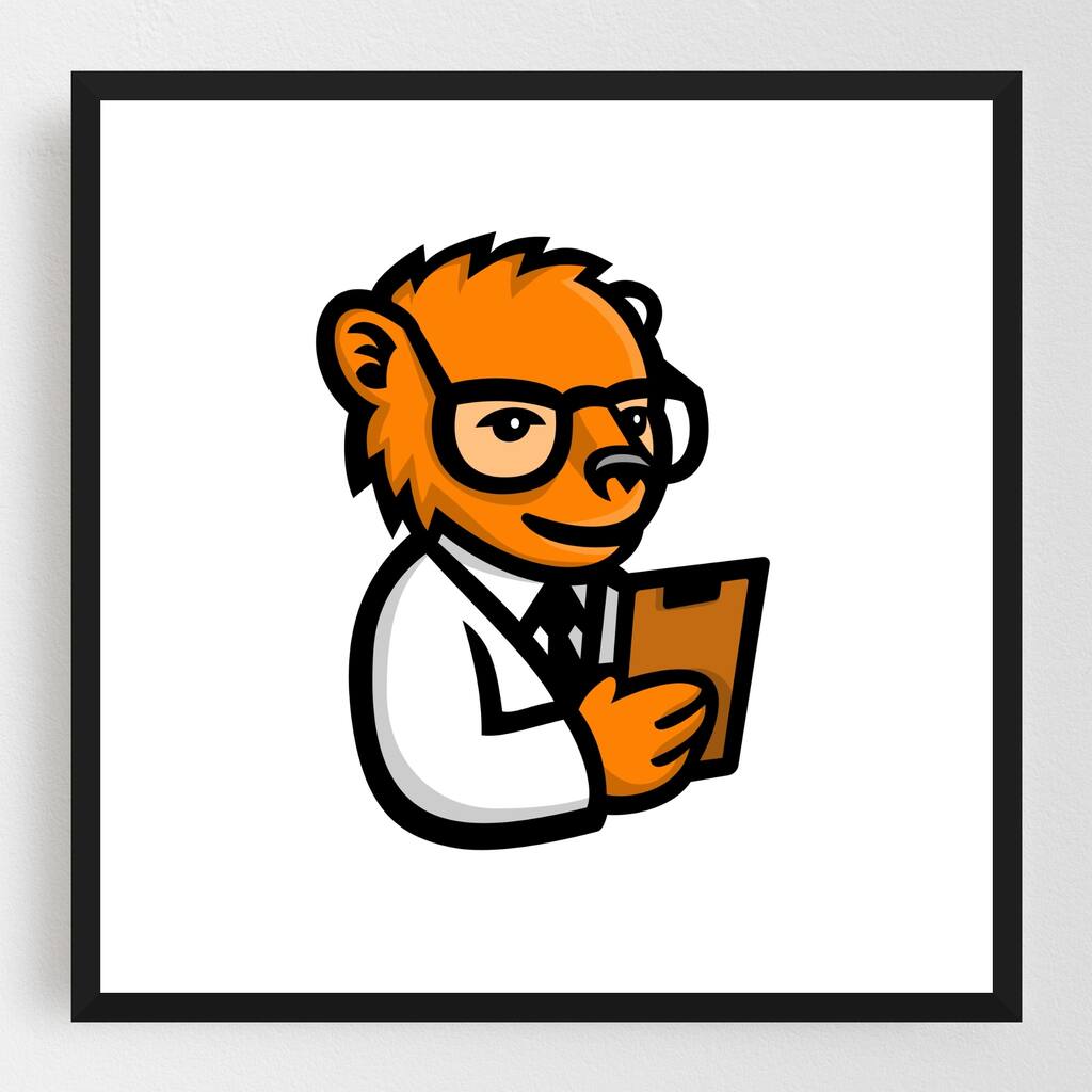 Animals Bear Cartoon Retro Signs Sports Framed Wall Art Print