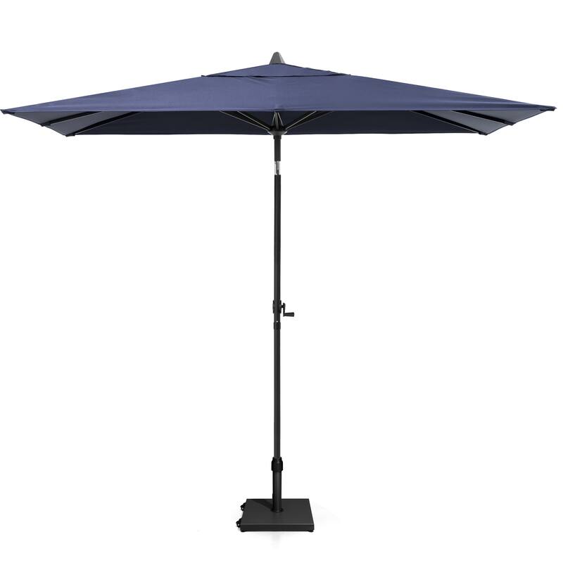 Pellebant Outdoor 9 x 5 FT Patio Market Umbrella Rectangular with Wheels Base - NavyBlue