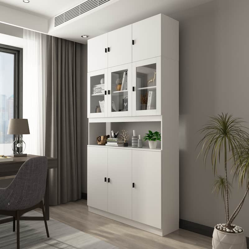 Combined BookShelves Kitchen Cabinet Display Cabinet Pantry Bookcase