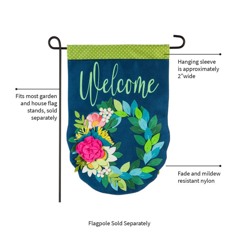 Flower Garden Garden Burlap Flag