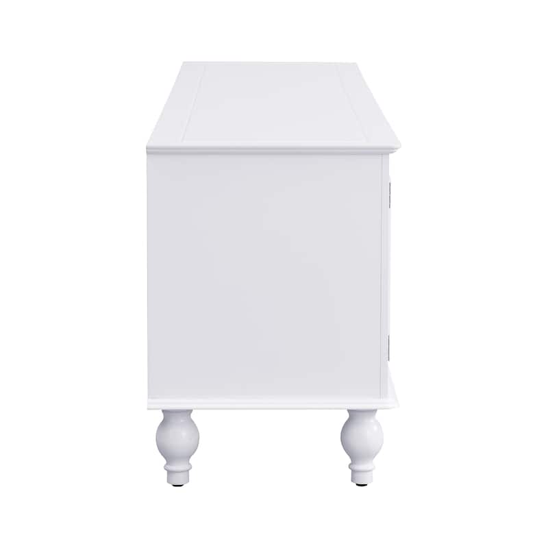 70.9''TV Stand for TVs up to 80 InchesOpen Compartment,TV Storage Cabinet with 2 Drawers,2 Cabinets and 5 Solid Legs