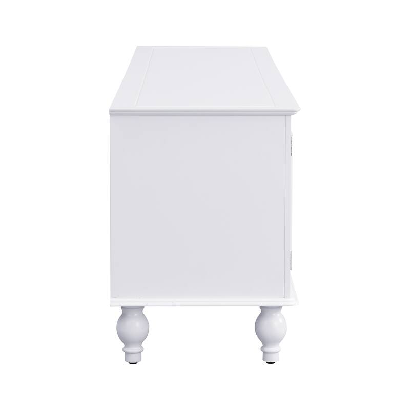 Modern TV Stand Entertainment Center for TVs up to 80 Inches, TV Console Table Media Storage Cabinet with 2 Drawers