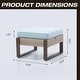 preview thumbnail 18 of 19, Cozywor 2-Piece Wicker Outdoor Patio Ottoman with Steel Frame and Cushions