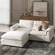 preview thumbnail 9 of 14, Fabiana 88"W Oversized 3 Piece Down Blend Modular Cloud Sleeper Sofa with Removable Cushion Cover By HULALA HOME Ivory
