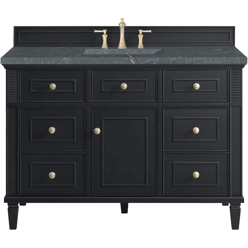 James Martin Vanities 424-V48-FPBL Lorelai 48" Free Standing Single - Black Onyx