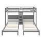 preview thumbnail 9 of 7, Twin Xl over Twin & Twin Bunk Bed, Guardrail Triple Bunk Bedroom Wood Kids' Beds