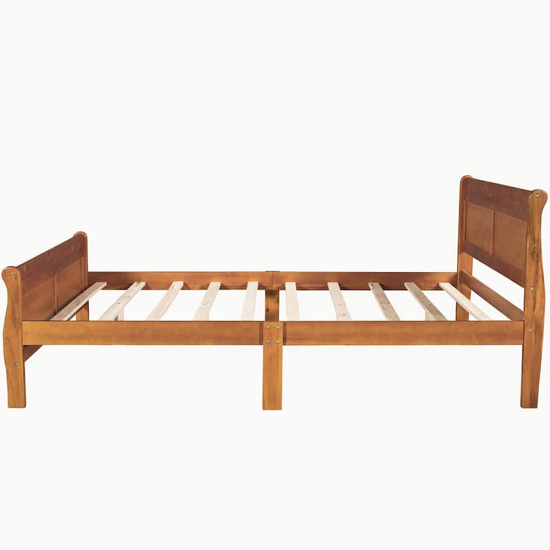 Full Queen Twin Size Wood Platform Bed