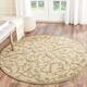 SAFAVIEH Courtyard Darline Indoor/ Outdoor Waterproof Patio Backyard Rug - 5'3" x 5'3" Round - Natural/Olive