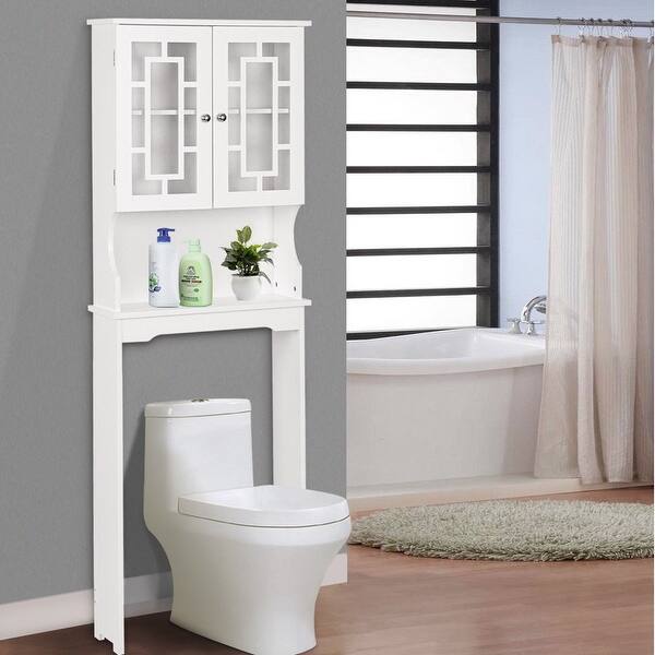 Shop Bathroom Spacesaver Over The Toilet Door Storage Cabinet On Sale Overstock 28795191