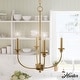 preview thumbnail 1 of 6, Hunter Southcrest Chandelier - Entry, Dining Table, Kitchen Island - Farmhouse, Transitional, Candle 18" -4 Light - Luxe Gold