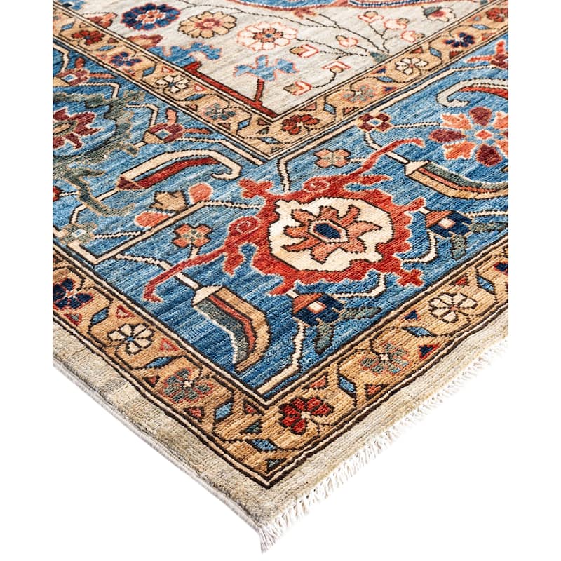 Serapi One-of-a-Kind Hand-Knotted Area Rug - Gray - 9' 0" x 11' 10"