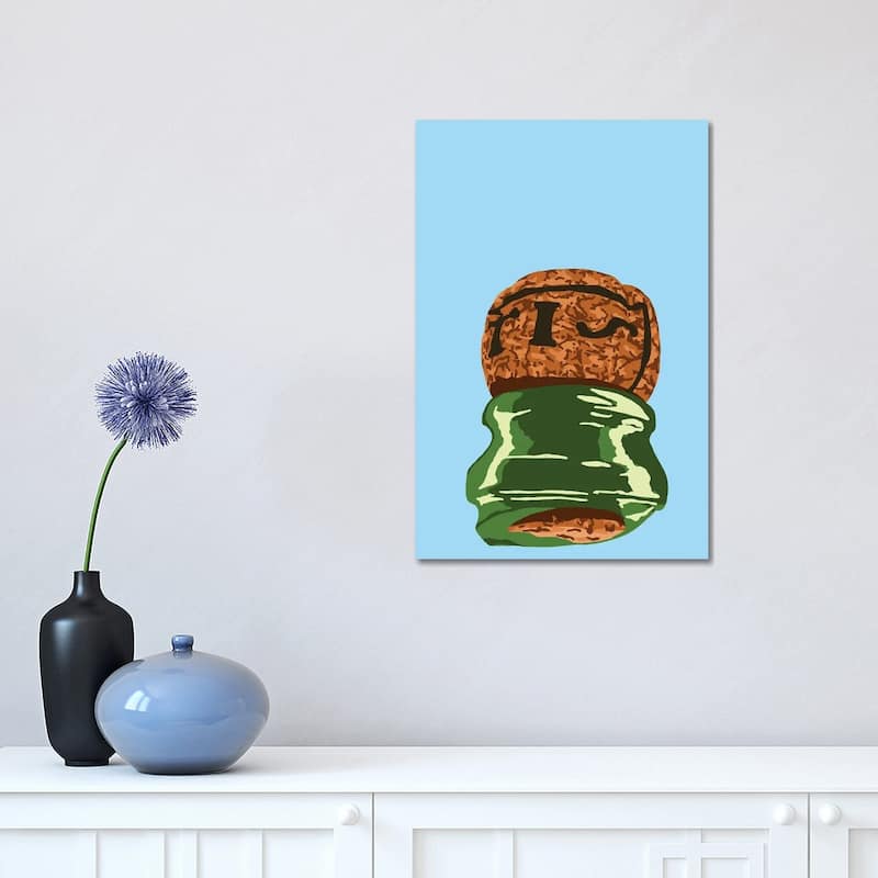 iCanvas "Sabrage Champagne Cork" by Jaymie Metz Canvas Print - 18x12x1.5