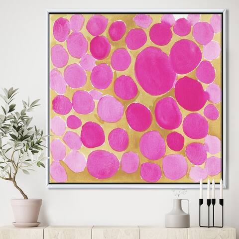 Porch & Den "Pink Pebbles" Framed Canvas Art Print