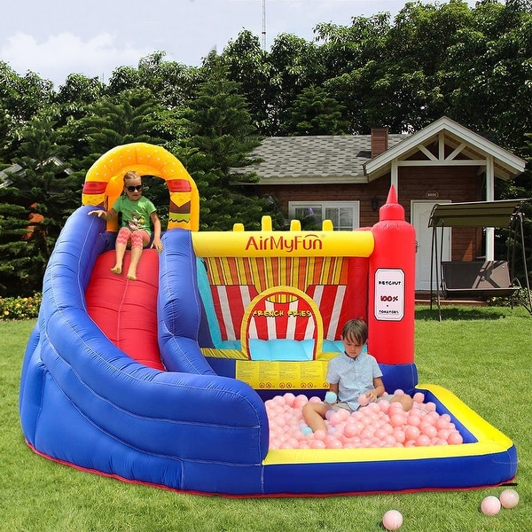 Trampoline with cheap ball pit