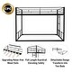 preview thumbnail 10 of 10, Twin over Twin Metal Bunk Bed with Fence