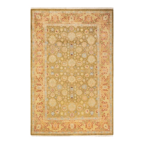 Overton Mogul, One-of-a-Kind Hand-Knotted Area Rug - Green, 5' 3" x 8' 0" - 5' 3" x 8' 0"