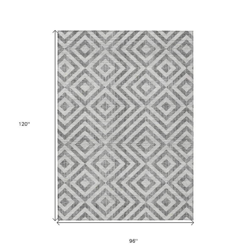 HomeRoots Geometric Transitional Rectangle Outdoor Rug