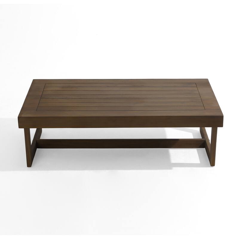 Casual Teak Wood 5-Piece Outdoor Patio Conversation Set