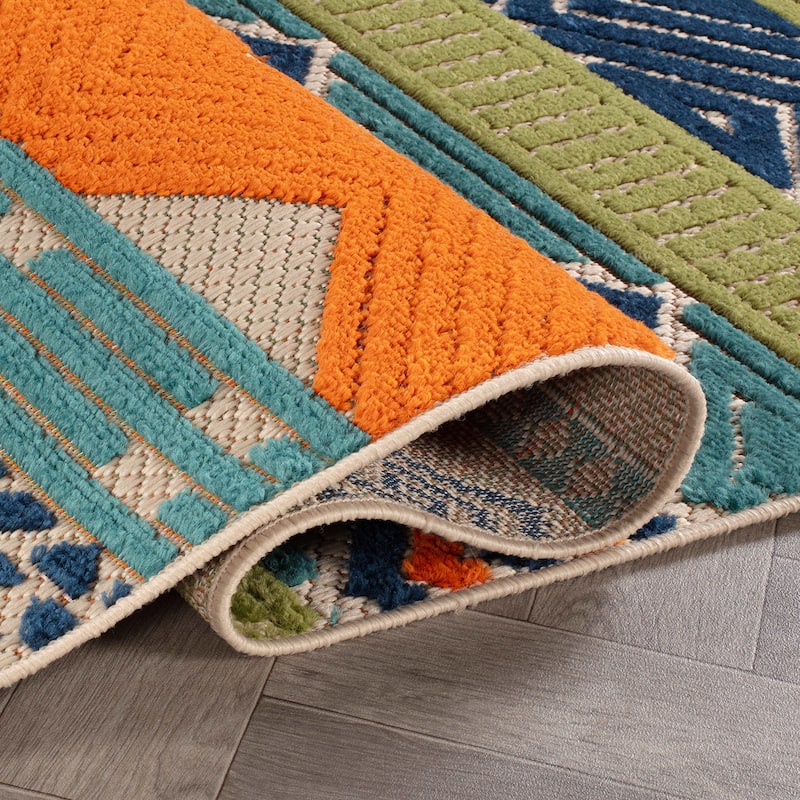 Marbella Contemporary Boho Indoor/Outdoor Area Rug