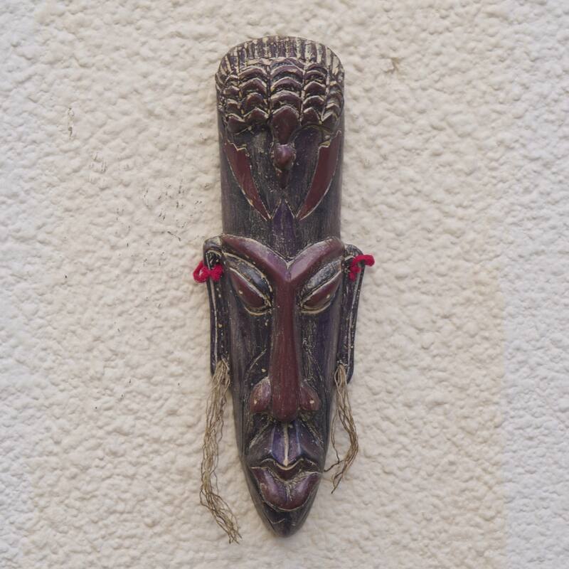 Novica Handmade Bird Reincarnation African Wood Mask