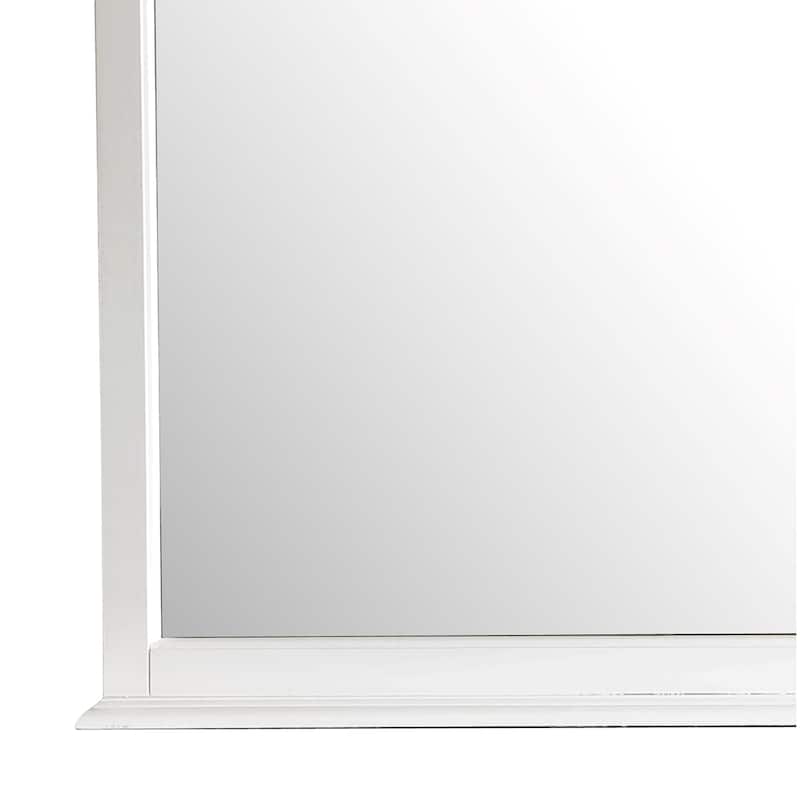 Wooden Arch Framed Dresser Wall Mirror - 44" - White