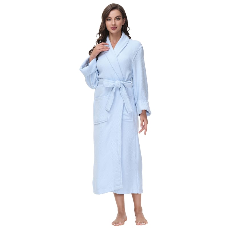 INK+IVY Diamond Waffle 100% Cotton Bathrobe