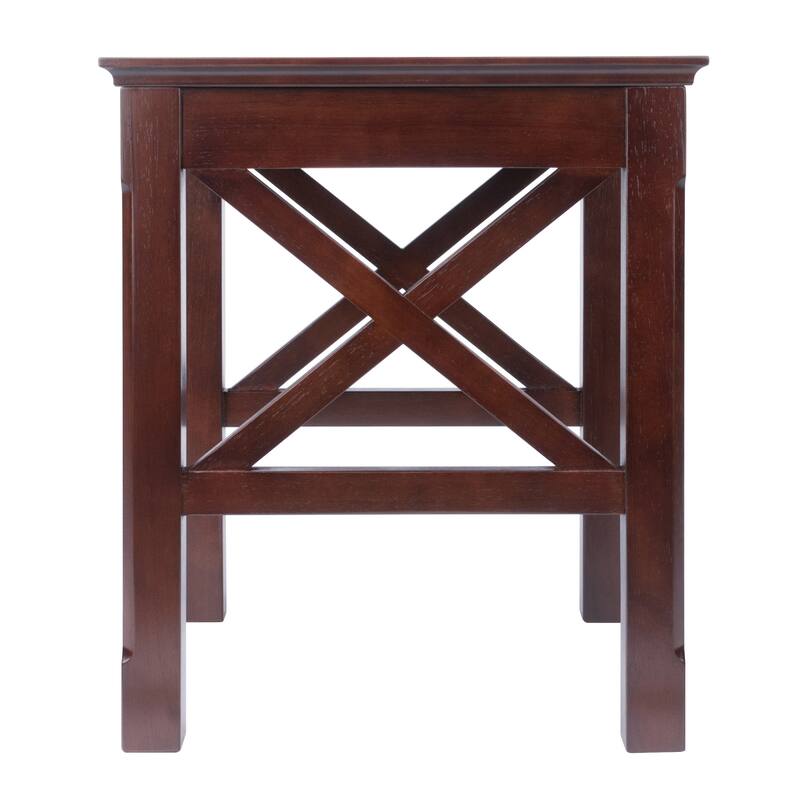 Xola 3-Pc Nesting Tables, Cappuccino - 21.1"W x 17.3"D x 22.1"H.