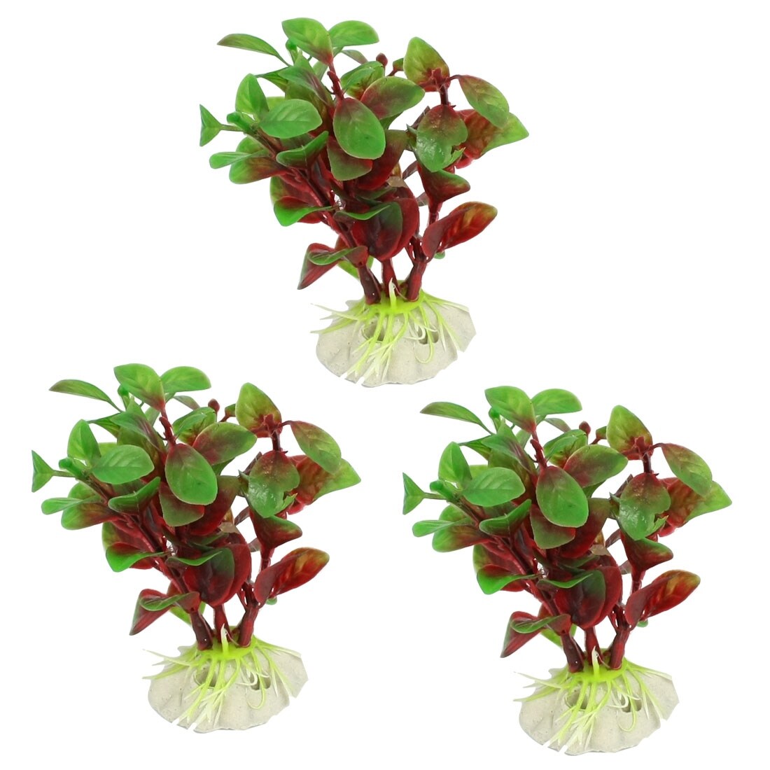 Shop 3 Pcs Artificial Maroon Green Leaf Plastic Water Plants For Fish Tank On Sale Free Shipping On Orders Over 45 Overstock 24172424