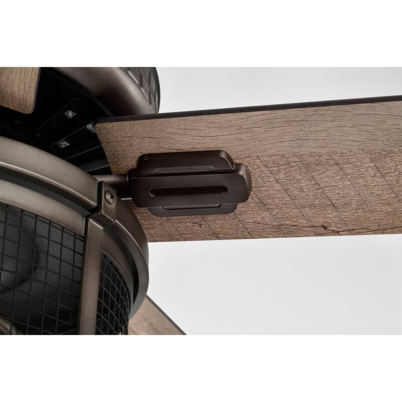 Cadence 52 Inch Oil Rubbed Bronze 2 Light, 5 Blades Lighted Ceiling Fan with Remote