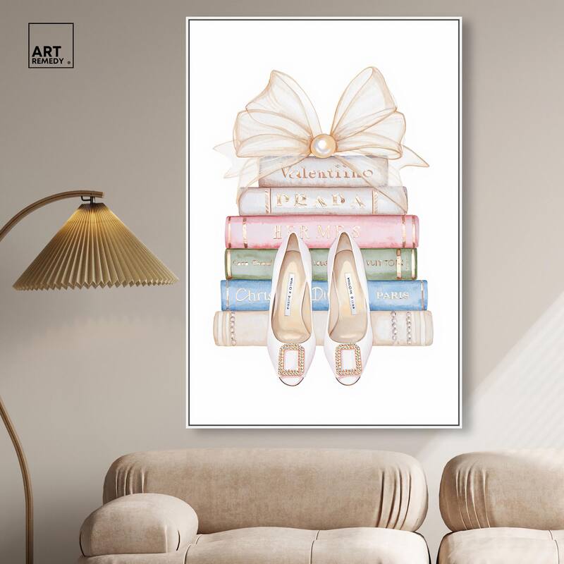 Bow And Buckles Canvas by Art Remedy