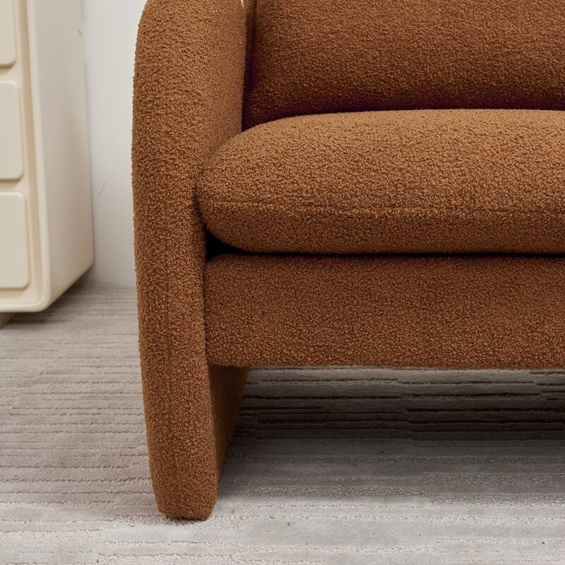 Modern Sherpa Upholstered Accent Chair