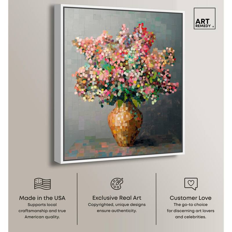 Pixel Bloom II Canvas by Art Remedy