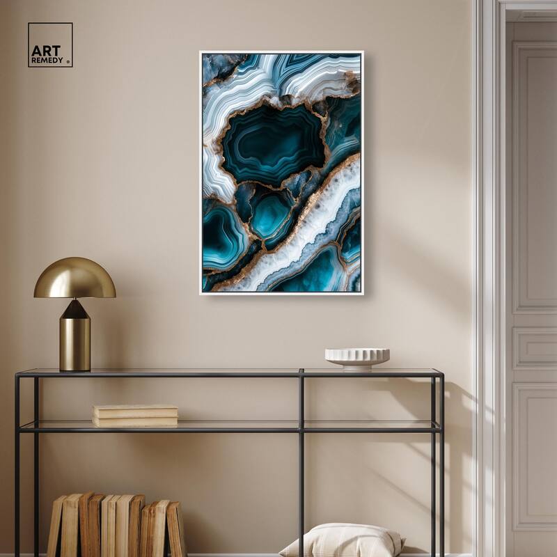 Teal Tectonic I Canvas by Art Remedy