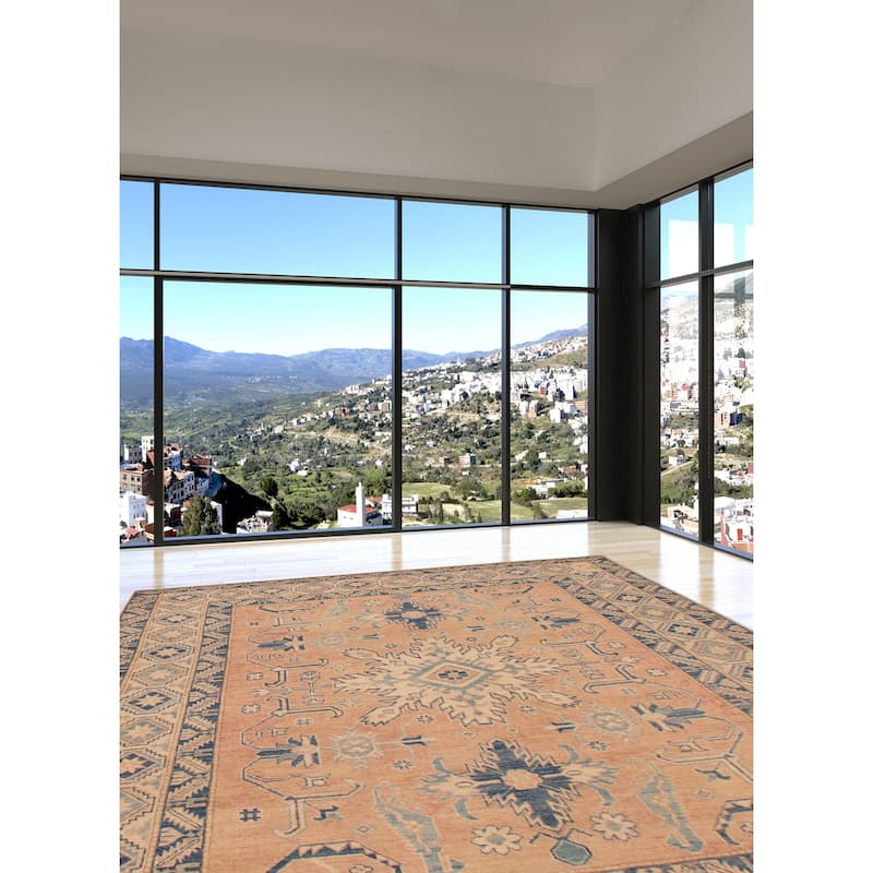 ECARPETGALLERY Hand-knotted Finest Ghazni Copper Wool Rug - 6'7 x 9'10