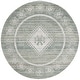preview thumbnail 6 of 13, SAFAVIEH Handmade Marquee Gefion Boho Diamond Wool Rug 6' Round - Green/Sage - Round