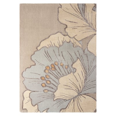 NICOLE MILLER NEW YORK Flora Grandeur Bloom Handcrafted Wool Area Rug